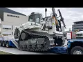 BIGGEST Liebherr 776 Bulldozer LOADING COLD START and Track Installation at the Factory