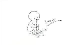 رسم حزين رسم سهل تعبيري بالقلم الرصاص رسومات تعبيرية 