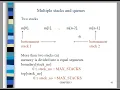 Data Structures-Multiple stacks and queue