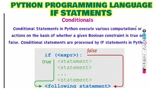 PYTHON PROGRAMMING LANGUAGE CONDITIONAL STATEMENTS IF STATEMENTS RAPIDMINDS TAMIL RAGAVAGIRI
