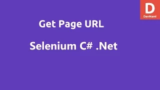 Selenium C Get Current Page URL