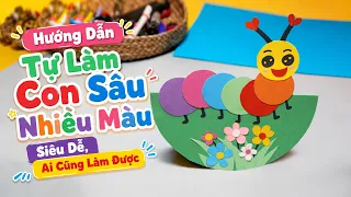 Hướng Dẫn Làm Con Sâu Giấy Đơn Giản  DIY Colorful Paper Caterpillar 🐛