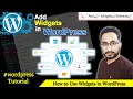 How to Use Widgets in WordPress Add WordPress Widget section in Webpage