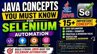 Java Concepts You MUST Know for Selenium Automation Selenium with Java