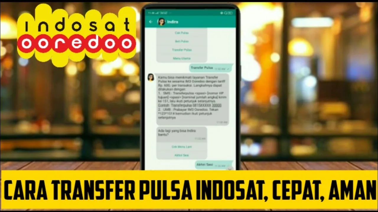 Cara transfer pulsa sesama IM3 Ooredoo. 