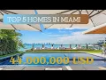 TOP FIVE luxury homes in MIAMI I BEST and most expensive real estate listings