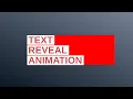 Text reveal animation only css