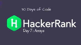Day 7 Arrays