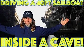 ⚠️DRIVING A 40FT SAILBOAT INSIDE A GIANT SEA CAVE⚠️ Sailor James 50th Birthday Adventure​⁠