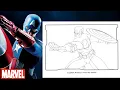 AVENGERS CAPTAIN AMERICA COLORING PAGE Coloring Captain America Marvel Superhero Coloring Page