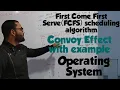 First come first serve FCFS CPU Scheduling algorithm Convoy effect with example OS