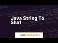 java string to sha1