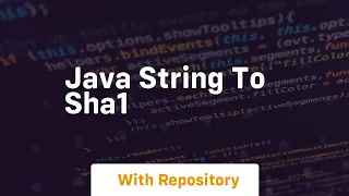 java string to sha1