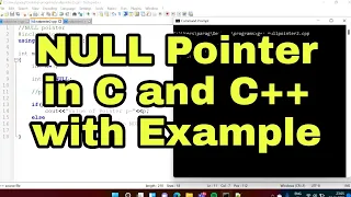 NULL Pointer in C and C with Example Program