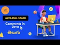 SV13 - Comments in Java Single-line Multi-line Documentation Comments Explained with Examples