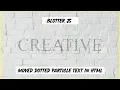 dotted partcle text by blotter js text effect CREATIVE NETWORKS