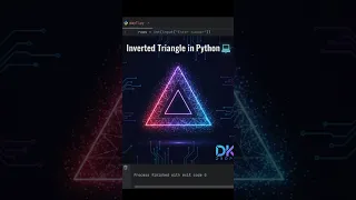 Day 11 of Inverted Triangle Pattern Python Nested Loops Logic