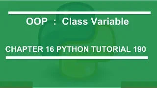 Class Variable Python tutorial 190