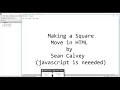 using html to make square move across the screen