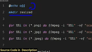 FFMPEG Batch Processing Script to Resize All Images in a Directory