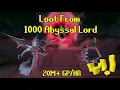 Loot from 1000 Abyssal Lords Runescape 3 2022