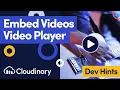 Embed s in HTML with Cloudinary Hosted Player - Dev Hints