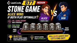 LeetCode 877 Stone Game Medium DP Game Theory Python Solution POTD 02-08-2026 VK Coder