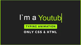 Text typing animation create using only CSS CSS animations Typewriter animation only CSS