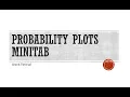Probability Plots Minitab