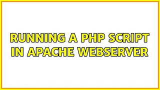 Ubuntu Running a php script in apache webserver