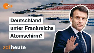 Französische Atomwaffen: Schutzschirm für Deutschland? | Atomwaffen-Expertin bei ZDFheute live