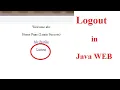 Logout in java web using java servlet
