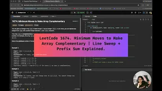 LeetCode 1674 Minimum Moves to Make Array Complementary Line Sweep Prefix Sum Explained
