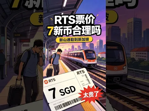 RTS票价，7新币合理吗？新山通勤到新加坡 #马来西亚 #新山 #新加坡 #RTS #新柔通勤