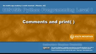 Python 01A - Comments and print