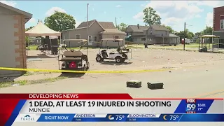 One dead more than a dozen wounded after Muncie street party shooting
