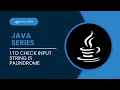 Java Programming Tutorial Check Palindrome String Beginner Friendly