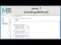 Java 7 Creating Methods