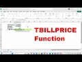 TBILLPRICE Function in Excel Calculate the Price of a Treasury Bill in Excel