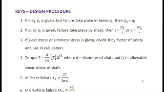 Key design procedure