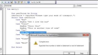 Excel 2010 VBA Tutorial 16 Select Case Switch Statement