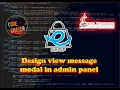 Design view message modal in admin panel