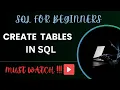 Create Table In SQL Create Database SQL Tutorial In Hindi pythonji