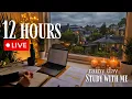 12 HOUR STUDY WITH ME on A RAINY DAY Scottish Highlands Pomodoro Deep Work Mode No Music