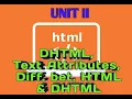 DHTML Text Attributes Difference bet HTML DHTML