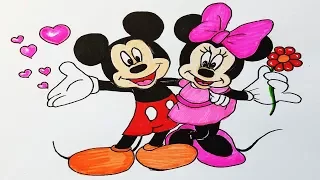 How To Draw Mickey Mouse And Minnie Mouse Step By Step Easy Draw 