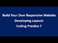Coding Practice 7 Developing Layouts HTML CSS NxtWave CCBP