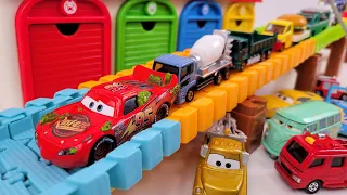 車のおもちゃで名前を覚えよう！TAYOガレージ&カラフルコース☆ Let's learn names with toy cars