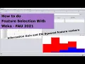 How to do feature selection with Weka - FAU 2021