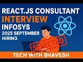 Infosys React js Consultant Interview Questions 2025 My Selection Journey Aug Sep Hiring